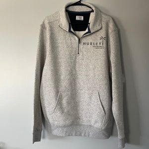 XL Grey Hurley Fleece 1/4 Zip Pullover